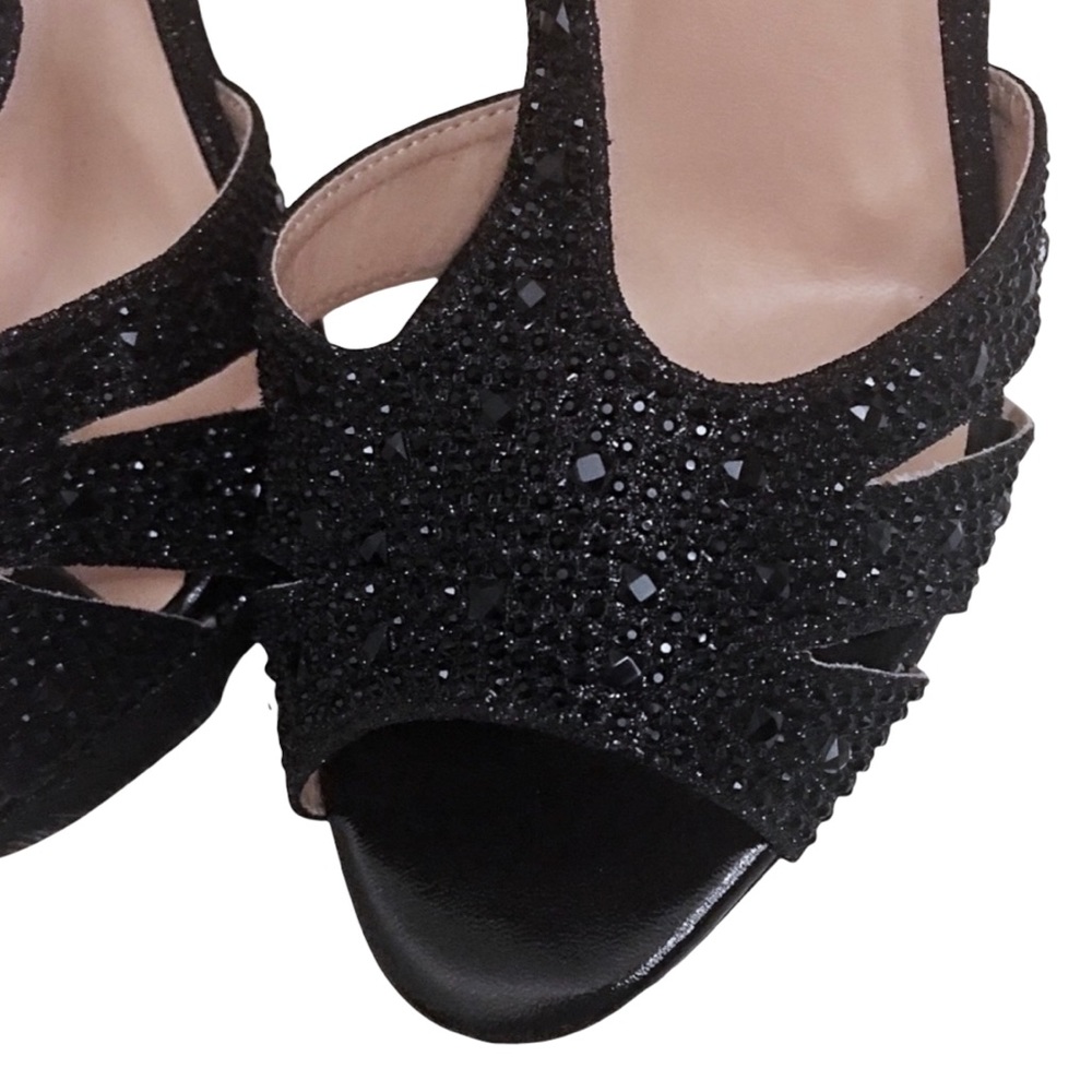 👑HP 12/16👑lauren lorraine black sparkle heels - Picture 6 of 6
